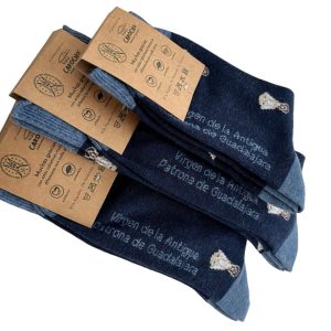 Calcetines de caña Media Color Azul