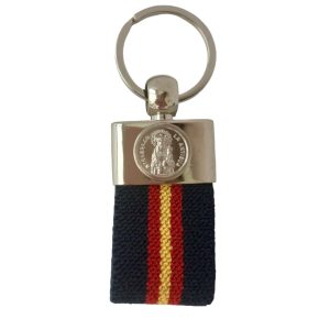Llavero lona marino bandera España con medalla metal